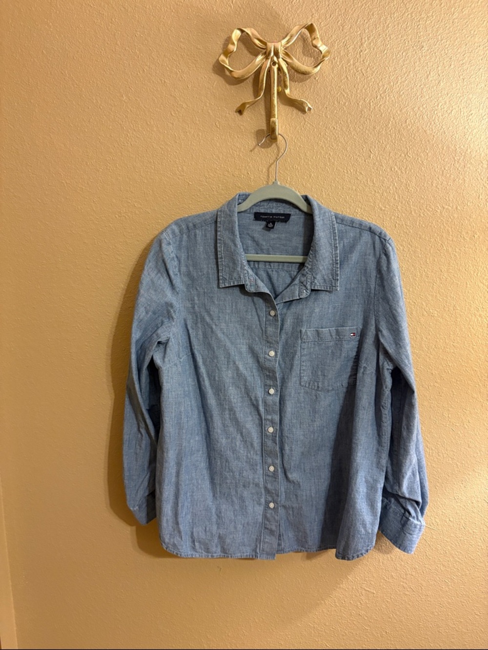 Tommy Hilfiger Light Blue Chambray Button-Down Shirt